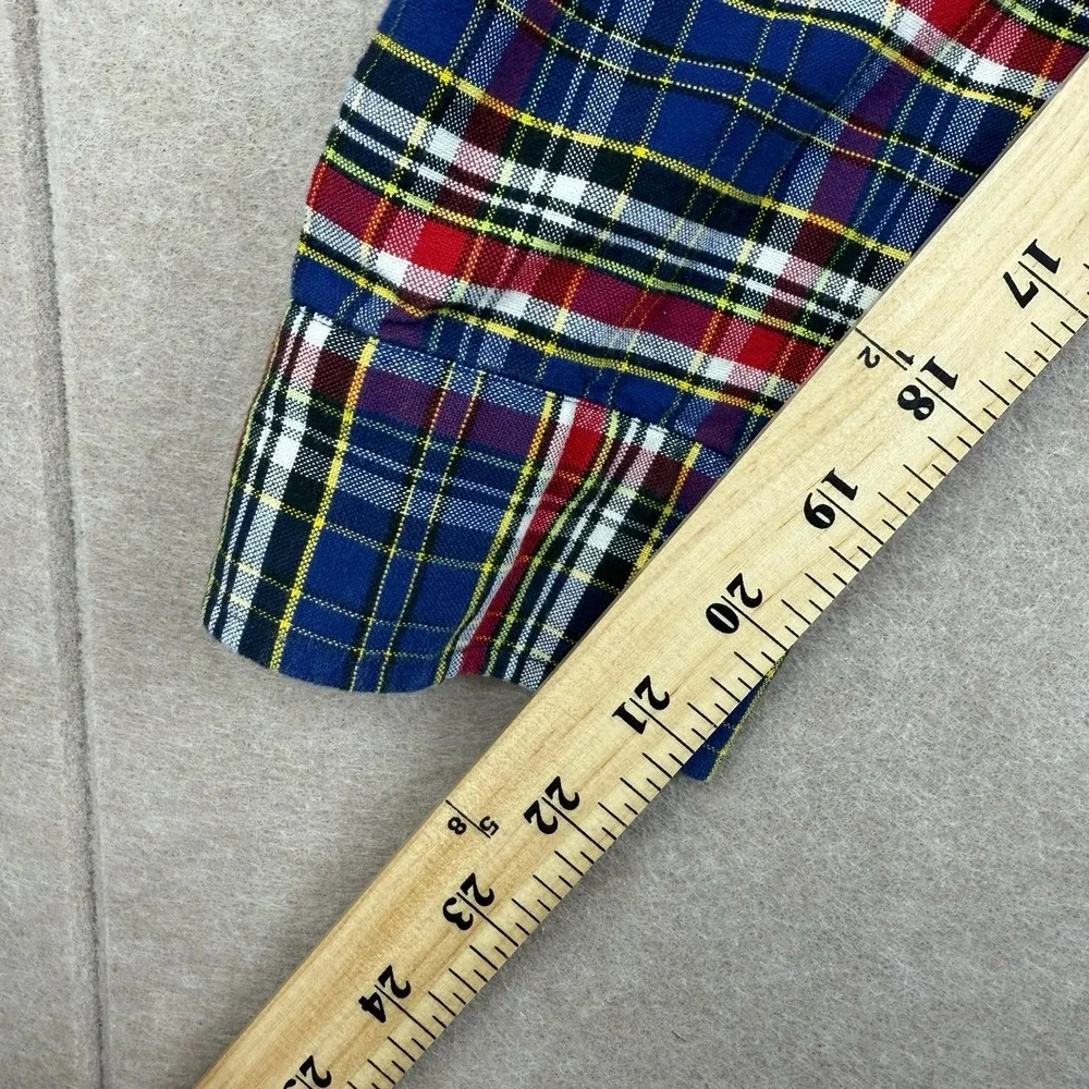 Ralph Lauren Big Shirt XXL Plaid Red Blue Cotton Long Sleeve Button Down USA Fit
